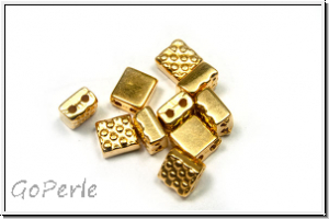 Bead substitutes "PARASPOROS", CYMBAL, 5,0x5,0mm, vergoldet, Metall, 10 Stk.