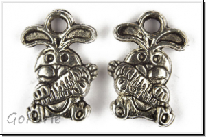 Anh�nger "Hase mit M�hre", 15x10mm, antiksilberfb., Tibetsilber, 1 Stk.