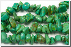 T�rkis, Chips, 5-8x5-8mm, lime green dyed, 1 Strang