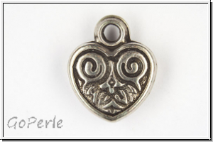 Anh�nger "Celtic Heart", 13x11mm, antiksilberfb., Messing, 1 Stk.