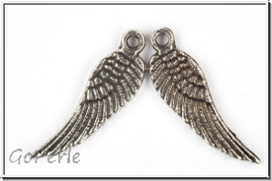 Anh�nger "Wings of Angels, small", 17x5mm, antiksilberfb., Tibetsilber, 1 Paar