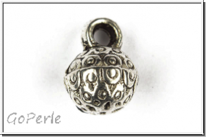 Anh�nger "Little Ball", 10x7mm, antiksilberfb., Tibetsilber, 1 Stk.
