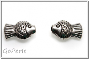 Spacer "Little Fish", 15x9x5mm, antiksilberfb., Tibetsilber, 1 Stk.
