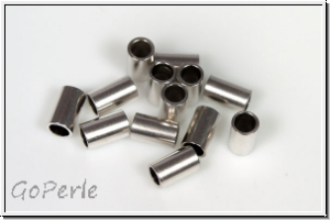 Spacer "R�hrchen", 5x3mm, platinfb., Messing, 10 Stk.