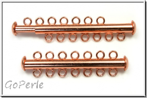 Schiebeschlie�e, 7 str�ngig, 41x11mm, kupferfb., Metall, 1 Stk.
