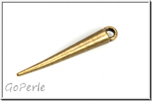 Anh�nger "Spike", 34x5mm, antikmessingfb., Tibetsilber, 1 Stk.