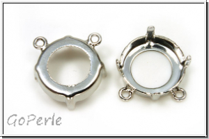 Anh�nger-Fassung 01, GITA, f�r Rivoli 14mm, silberfb., Messing, 1 Stk.
