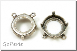 Anh�nger-Fassung 01, GITA, f�r Rivoli 14mm, antiksilberfb., Messing, 1 Stk.