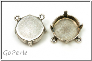 Anh�nger-Fassung 02, GITA, f�r Rivoli 14mm, antiksilberfb., Messing, 1 Stk.