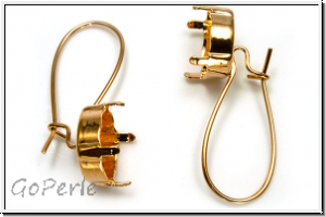 Loop-Fassung 01, GITA, f�r Rivoli 12mm, goldfb., Messing, 1 Paar