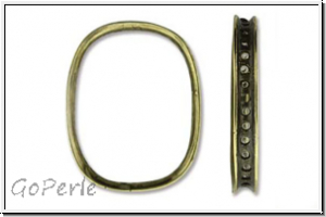 Bead Frame "Rahmen", AMORACAST, 24x19mm, antikmessingfb., Metall, 1 Stk.