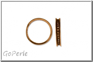 Bead Frame "Kreis", AMORACAST, 19,5mm, antikkupferfb., Metall, 1 Stk.