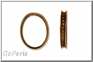 Bead Frame "Oval", AMORACAST, 20,5x16mm, antikkupferfb., Metall, 1 Stk.