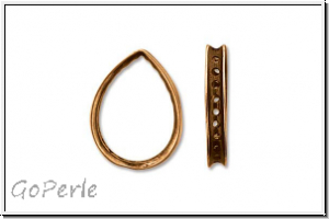 Bead Frame "Teardrop", AMORACAST, 19x14mm, antikkupferfb., Metall, 1 Stk.