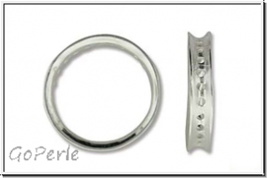 Bead Frame "Kreis", AMORACAST, 16,5mm, versilbert, Metall, 1 Stk.