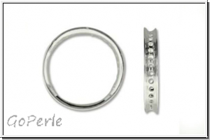 Bead Frame "Kreis", AMORACAST, 19,5mm, versilbert, Metall, 1 Stk.