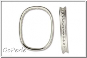 Bead Frame "Rahmen", AMORACAST, 24x19mm, silberfb., Sterling Silber, 1 Stk.