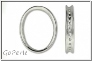 Bead Frame "Oval", AMORACAST, 20,5x16mm, silberfb., Sterling Silber, 1 Stk.