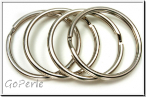 Schl�sselringe, rund, 30mm, silberfb., 4 Stk.