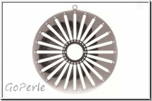 Anh�nger "Sonnenrad", CENTERLINE, 59mm, silberfb., Edelstahl, 1 Stk.
