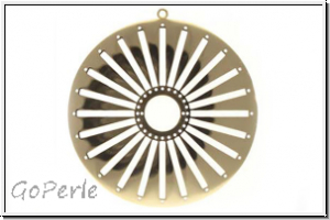 Anh�nger "Sonnenrad", CENTERLINE, 59mm, goldfb., Edelstahl, 1 Stk.
