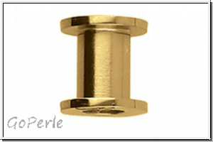 Anh�nger "Garnrolle", CENTERLINE, 10x9,8mm, goldfb., Edelstahl, 1 Stk.