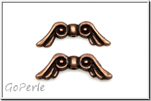 Spacer "Engelsfl�gel", 8x21mm, antikkupferfb., Metall, 1 Stk.