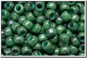 R-08-1207, TOHO Rocailles, 08/0, turquooise, op., blue marbled, 10g