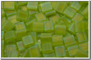 TL-0143fr, MIYUKI Tila Beads, green, lime, trans., matte, AB, 60 Stk.