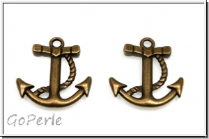 Anh�nger "Anker", 22x21mm, antikmessingfb., Metall, 1 Stk.