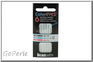 COLOREYES Perlennadel, Nr. 10, 11, 12, K�rtchen mit 6 Nadeln