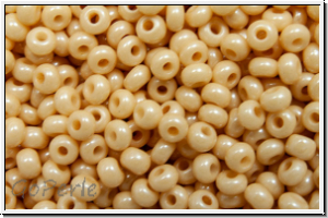 b�hm. Rocailles, 11/0, white, op., champagne luster, 10g