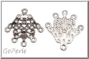 Verbinder "Candelaber", 30x27mm, antiksilberfb., Tibetsilber, 1 Stk.