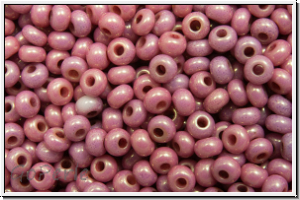 b�hm. Rocailles, 11/0, white, op., rose gold luster, 10g