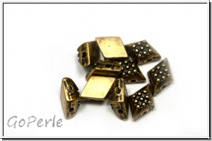 Bead substitutes "ADAMAS" CYMBAL, 8,2x5,3mm, antikmessingfb., Metall, 10 Stk.