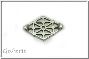Verbinder "CLIMA", CYMBAL, 20x13,3mm, versilbert, Metall, 1 Stk.