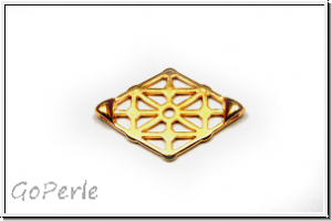 Verbinder "CLIMA", CYMBAL, 20x13,3mm, vergoldet, Metall, 1 Stk.