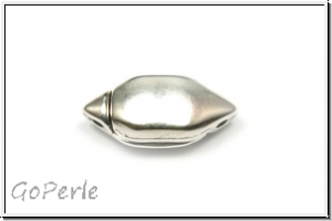 Magnetverschluss "RALAKI", CYMBAL, 6,9x14,8mm, versilbert, Metall, 1 Stk.