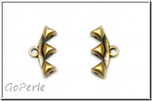 Bead Ending "VANI III", CYMBAL, 16,2x8,2mm, antikmessingfb., Metall, 1 Paar