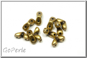 Side Beads "MITAKAS" CYMBAL, 7,8x3,7mm, antikmessingfb., Metall, 10 Stk.