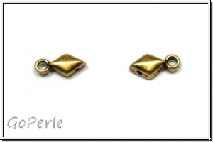 Bead Ending "SYKIA", CYMBAL, 5x10,7mm, antikmessingfb., Metall, 1 Paar