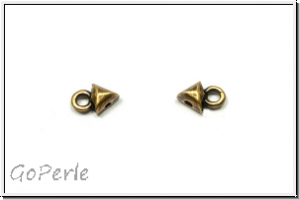 Bead Ending "KLEFTIKO", CYMBAL, 4,7x7mm, antikmessingfb., Metall, 1 Paar