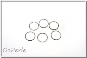 Biegeringe, rund, 10x0,8mm, silberfb., Metall, 10 Stk.