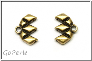 Bead Ending "KALAMOS III", CYMBAL, 15,5x10,9mm, antikmessingfb., Metall, 1 Paar