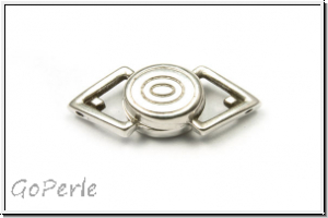 Magnetverschluss "GYALOS", CYMBAL, 23,3x9,4mm, versilbert, Metall, 1 Stk.