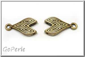 Bead Ending "TOURLOS II", CYMBAL, 9,3x16,3mm, antikmessingfb., Metall, 1 Paar