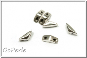 Side Beads "KANAVA" CYMBAL, 7,9x3,2mm, versilbert, Metall, 6 Stk.