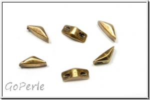 Side Beads "KANAVA" CYMBAL, 7,9x3,2mm, antikmessingfb., Metall, 6 Stk.