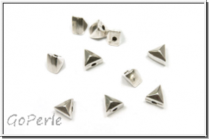 Side Beads "EMBOURIOS" CYMBAL, 3,7x3,2mm, versilbert, Metall, 10 Stk.