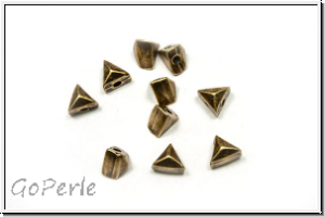 Side Beads "EMBOURIOS" CYMBAL, 3,7x3,2mm, antikmessingfb., Metall, 10 Stk.